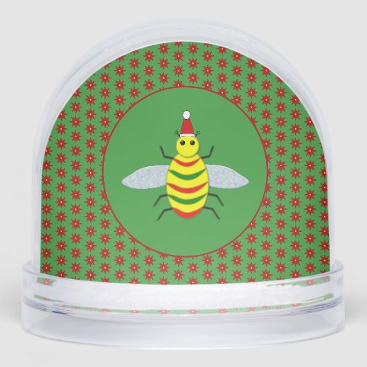 Cute Christmas Bee and Poinsettia Flowers (Avant)