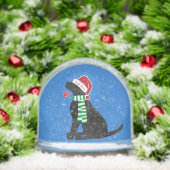 Cute Christmas Black Lab Holiday Custom Sneeuwbol (Kerstmis)