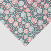 Cute Christmas Candy Canes Abstract Pattern Tissuepapier (Detail)