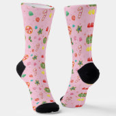 Cute Christmas Candy Socks Sokken (Gebogen)