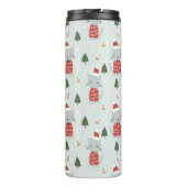 Cute Christmas Cat Pattern – Festive Holiday  Thermosbeker (Achterkant)