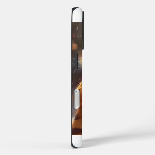 Cute Christmas Cat Snow Globe iPhone Case (Achterkant / Rechts)