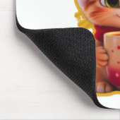 **Cute Christmas Cat with Santa Hat – Funny Holida Muismat (Hoek)