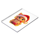 **Cute Christmas Cat with Santa Hat – Funny Holida Notitieboek (Linkerzijde)