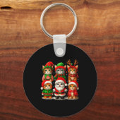 Cute Christmas Cats  Sleutelhanger (Voorkant)