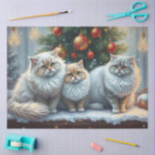 Cute Christmas Cats Tissue Paper Tissuepapier (Craft)
