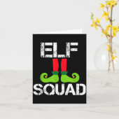 Cute Christmas Cheer Elf Squad Santa's Helper Kaart (Gele Bloem)