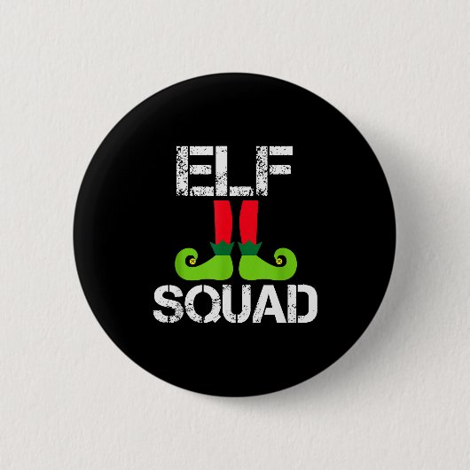 Cute Christmas Cheer Elf Squad Santa's Helper Ronde Button 5,7 Cm (Voorkant)