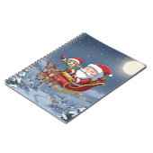 Cute Christmas Chibi Santa and Elf Notebook Notitieboek (Linkerzijde)