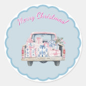 Cute Christmas Chinoiserie Sticker (Devant)