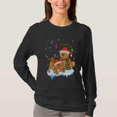 Cute Christmas Chow Chow Santa Hats Reindeer Dog T-shirt (Voorkant)