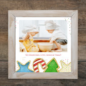Cute Christmas Cookies Custom Family Photo