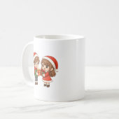 Cute Christmas Couple Mug Koffiemok (Voorkant links)