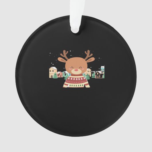 Cute Christmas Deer Minimal Design (devant)