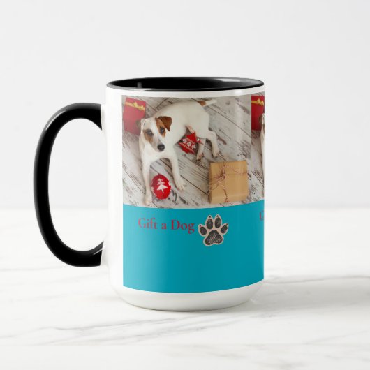 Cute Christmas Dog Gift Mug (Gauche)