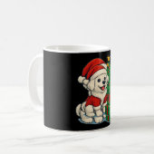 Cute Christmas Dog, Santa Hat Dog, With Christmas  Koffiemok (Voorkant links)