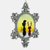 cute christmas dog tin sneeuwvlok ornament (Links)