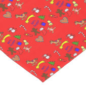 Cute christmas doodles medium tafelloper (Hoek)