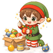 Cute Christmas Elf Baking Mug