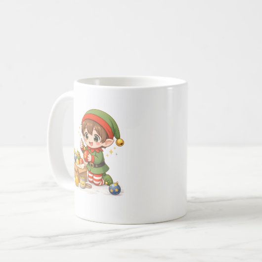 Cute Christmas Elf Baking Mug (Devant gauche)