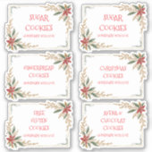 Cute Christmas Frame For Cookies Exchange Party Sticker (Voorkant)