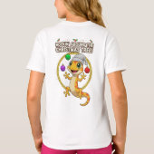Cute Christmas Gecko – Rockin’ Around the Tree Hol T-shirt (Achterkant)