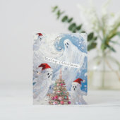 Cute Christmas Ghosts Briefkaart (Staand voorkant)