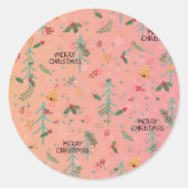 Cute Christmas Gift  Ronde Sticker (Voorkant)