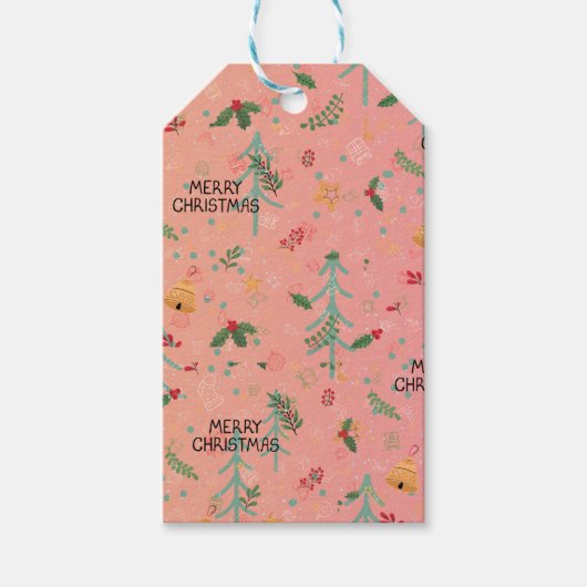 Cute Christmas Gift Tag Cadeaulabel (Voorkant)