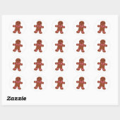 Cute Christmas Gingerbread Boy Cookie Stickers (Feuille)