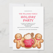 Cute Christmas Gingerbread Cocoa Party Invitation (Devant)