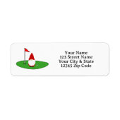 Cute Christmas gnome golf return address labels (Voorkant)