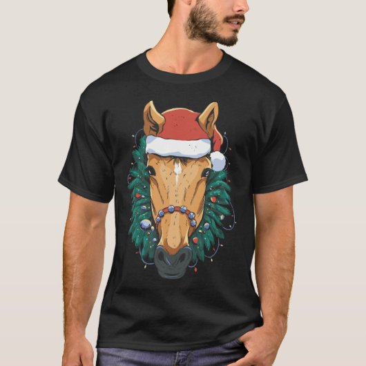 Cute Christmas Horse T-shirt (Voorkant)