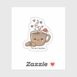 Cute Christmas Hot Cocoa Sticker 