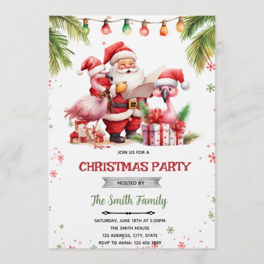 Cute christmas in july invitation (Devant)