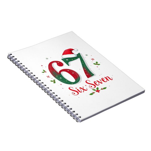 Cute Christmas Meme Six Seven 67 6 7 Holiday Notitieboek (Rechterzijde)