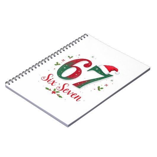 Cute Christmas Meme Six Seven 67 6 7 Holiday Notitieboek (Linkerzijde)