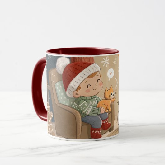 cute christmas mug mok (Voorkant links)