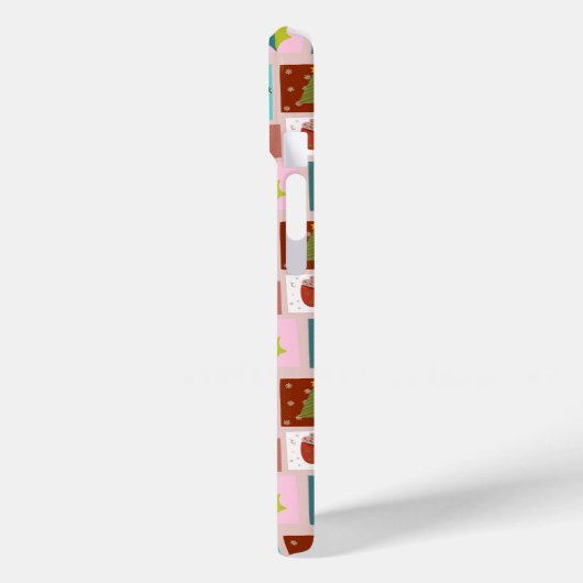 Cute Christmas Patchwork Pattern Case-Mate iPhone Case (Achterkant / Links)