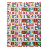 Cute Christmas Patchwork Pattern Notitieboek (Voorkant)