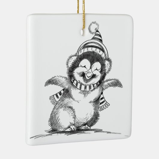 Cute Christmas Penguin, Happy Baby Bird Keramisch Ornament (Rechts)