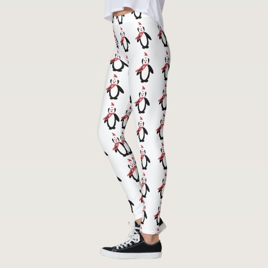 Cute Christmas Penguin Leggings (Gauche)