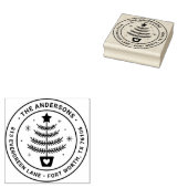 Cute Christmas Pine Tree Return Address Rubberstempel (Gestempeld)