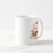 Cute Christmas Polar Bear Mug Kawaii (Devant droit)