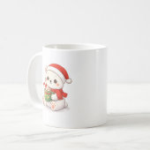 Cute Christmas Polar Bear Mug Kawaii (Devant gauche)