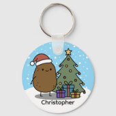 Cute Christmas Potato Custom Sleutelhanger (Voorkant)