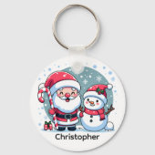 Cute Christmas Potato Custom Sleutelhanger (Voorkant)