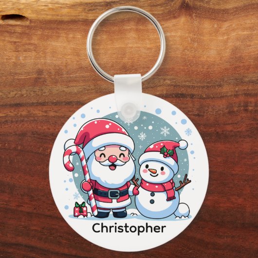 Cute Christmas Potato Custom Sleutelhanger (Achterkant)