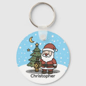 Cute Christmas Potato Custom Sleutelhanger (Voorkant)