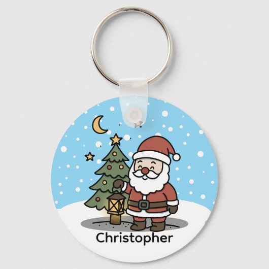 Cute Christmas Potato Custom Sleutelhanger (Voorkant)